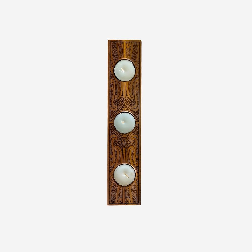 Native Wood Tea Light Holder