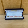 Slimline Ballpoint Pen - Pink Tinted Abalone Pearl & Gold  Plated Metal