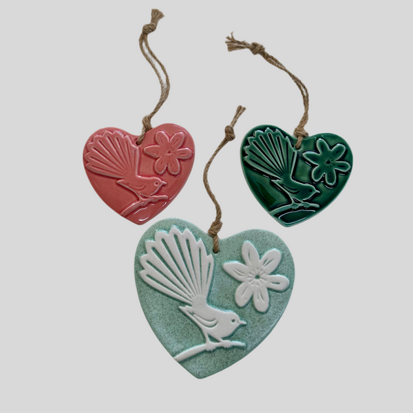 Fantail Ceramic Heart