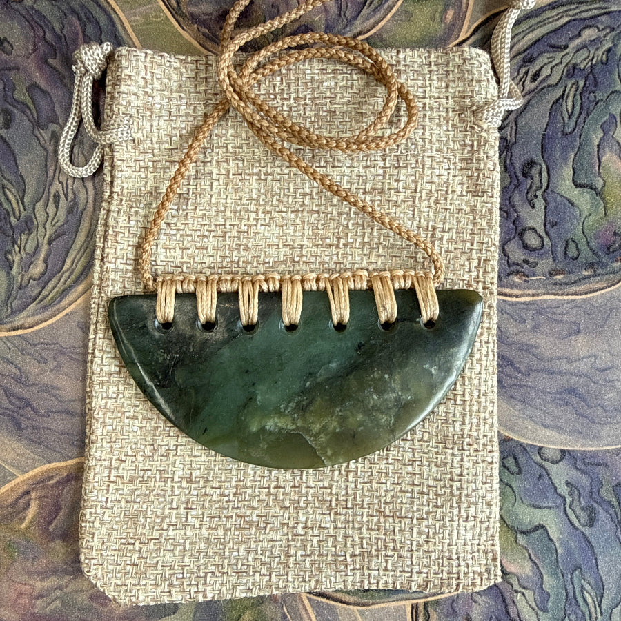 Pounamu Breast Plate - Medium - beige