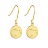 Round Kiwi Pendant Earrings