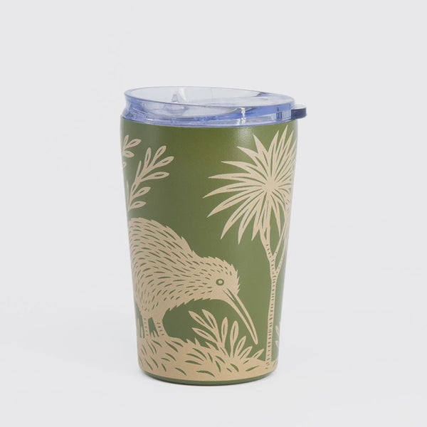 Woodcut Kiwi Coffee Cup 355ml