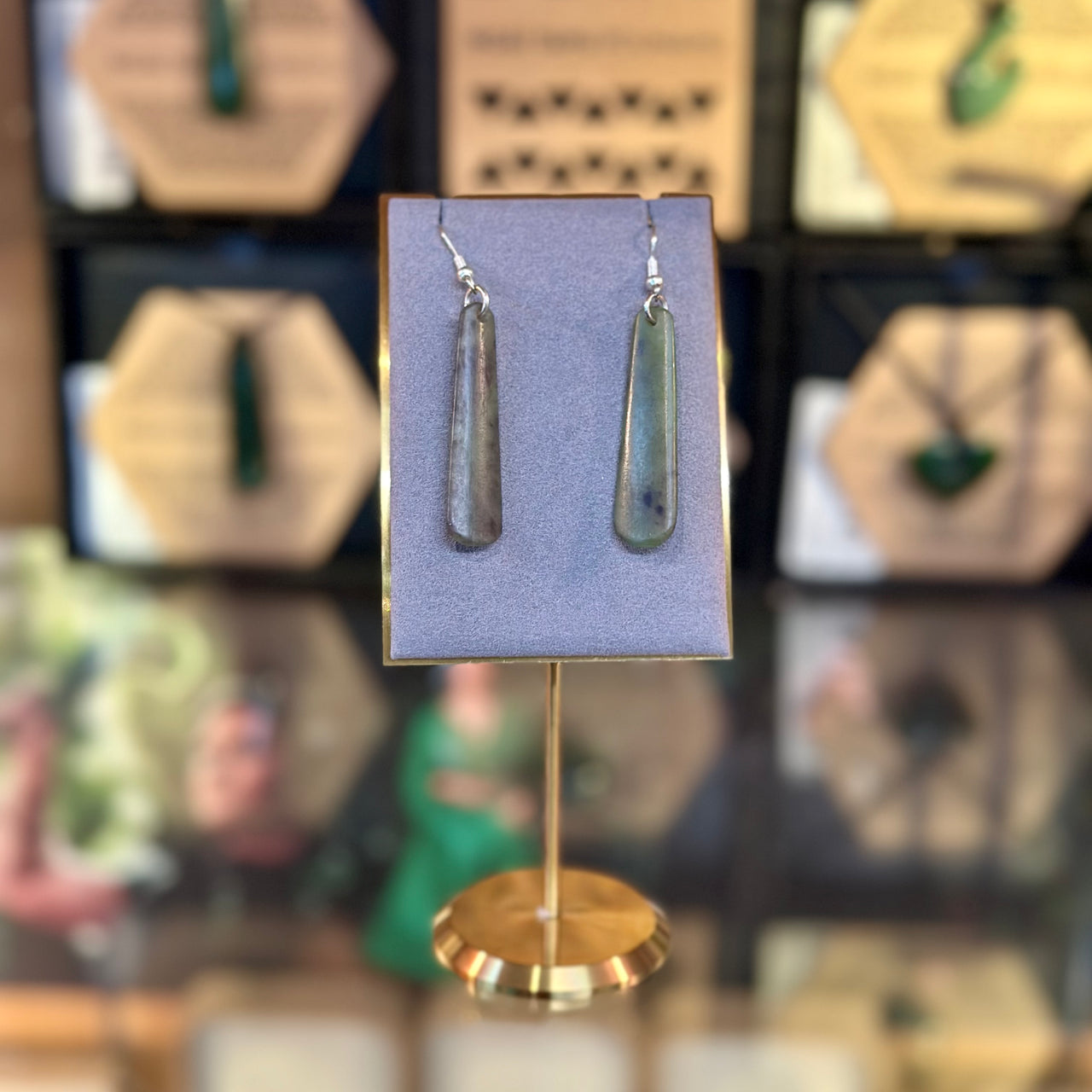 45 - 50mm Pounamu Earrings
