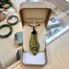 Te Wahi Pounamu Flower Jade Pendant with Koru 70mm