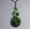 Te Wahi Pounamu Flower Jade Double Pikorua 52mm