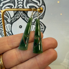 Long Toki Pounamu Earrings with Koru