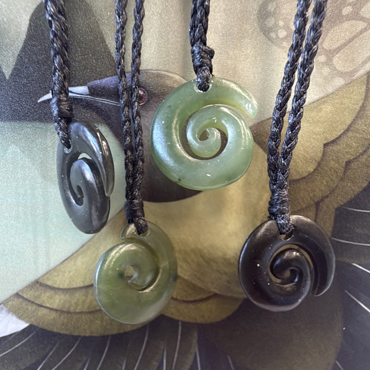 Freeform 20mm Greenstone Koru Necklace