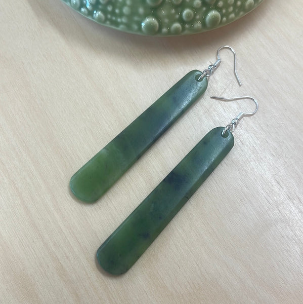 Pounamu Roimata Earrings 60mm