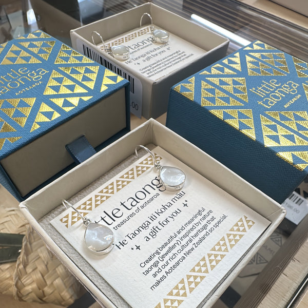 Mother of Pearl Tear Drop Sterling Silver Earrings