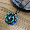 Paua shell koru necklacxe