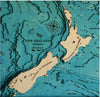 New Zealand Map Wall Art - Medium